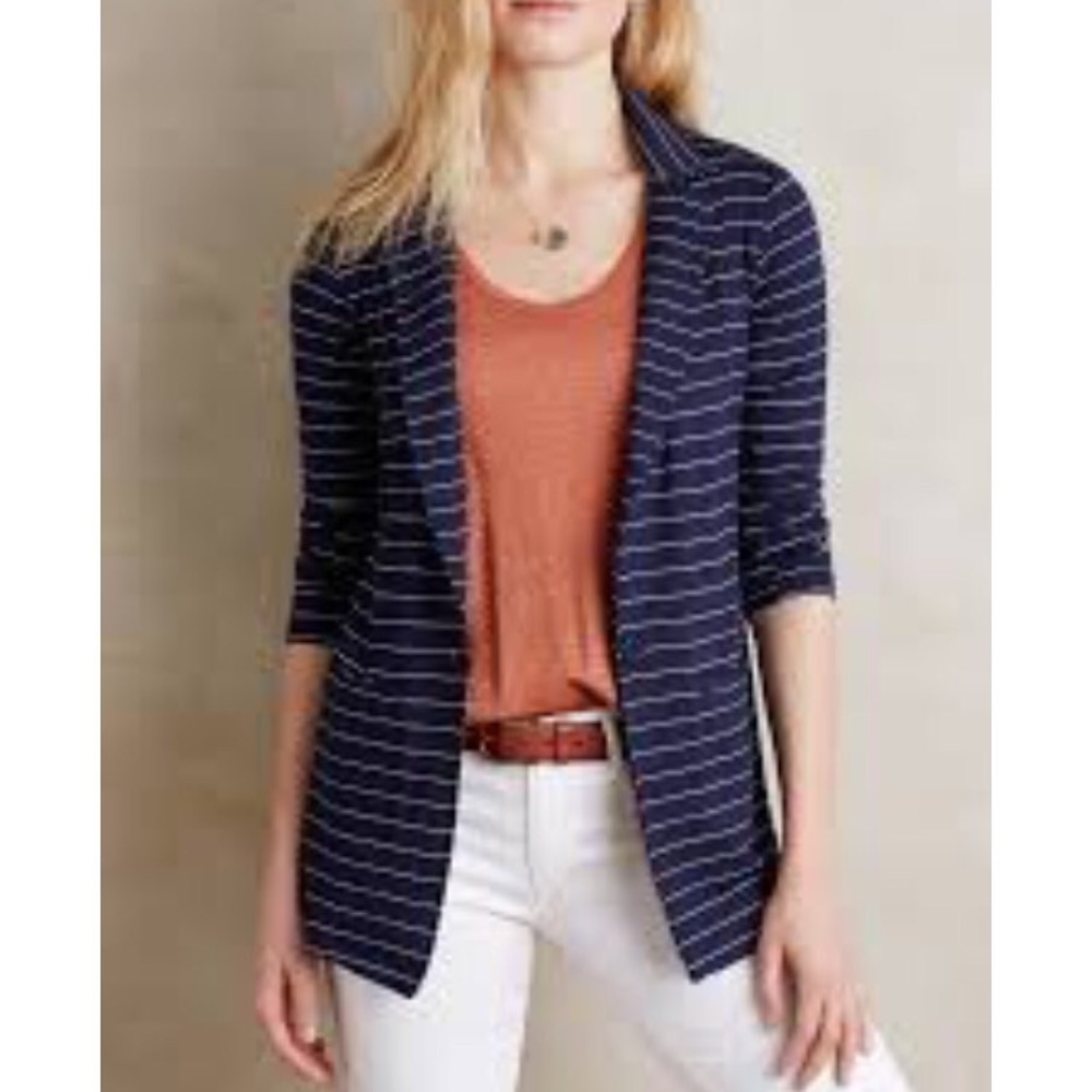 Striped knit blazer by Dolan Left Coast